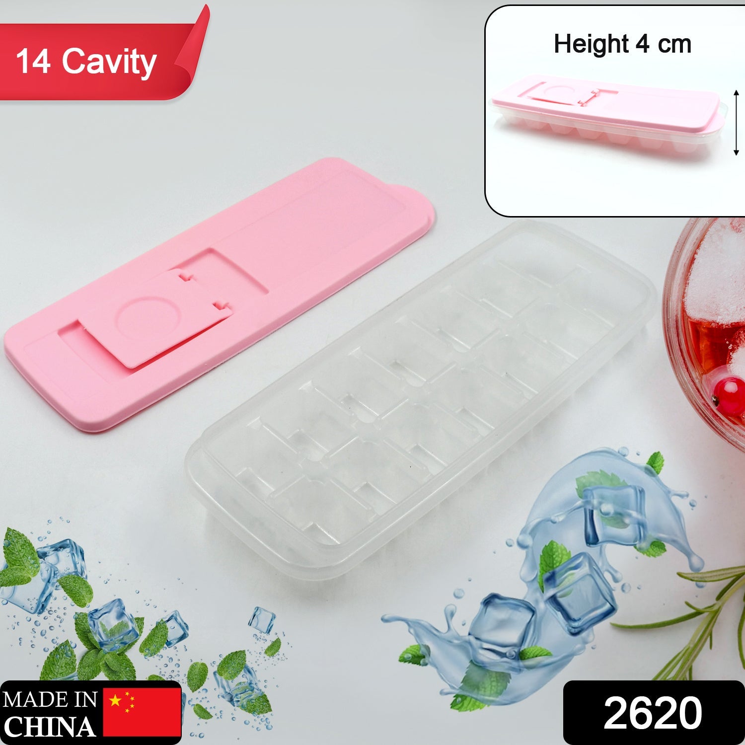 2620 Ice Cube Trays, Ice Tray Food Grade Flexible Silicone Ice Cube Tray Molds with Lids, Easy Release Ice Trays Make 14 Ice Cube, Stackable Dishwasher Safe 2620 Ice Cube Trays, Ice Tray Food Grade Flexible Silicone Ice Cube Tray Molds with Lids, Easy Release Ice Trays Make 14 Ice Cube, Stackable Dishwasher Safe